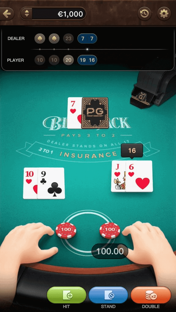 European Blackjack PG Slot โบนัส 100