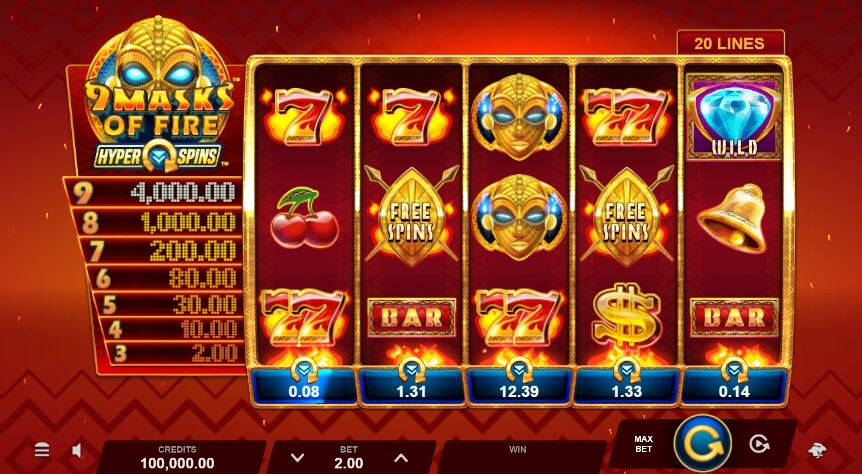 9 Masks of Fire HyperSpins MICROGAMING สล็อตโจ๊กเกอร์